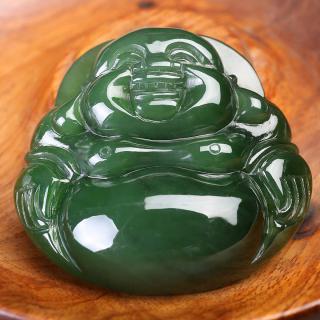 精致和田玉碧玉佛挂件